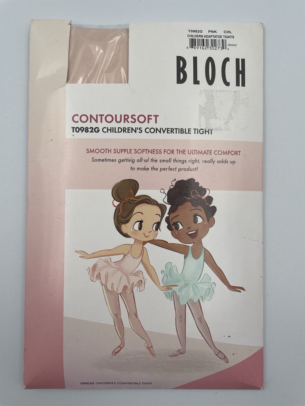 New Bloch Contoursoft T0982G Children's Convertible Tight Child Large Pink